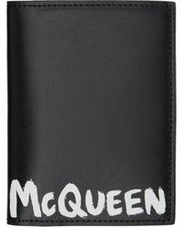 Alexander McQueen Porte-cartes à graffiti - Noir