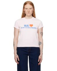 Alexander Wang - T-shirt 'we love our customers' rose - Lyst