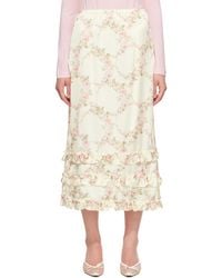 Simone Rocha - Ruffle Frill Hem Easy Midi Skirt - Lyst