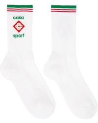 Casablancabrand - White Ribbed Socks - Lyst