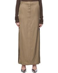 REMAIN Birger Christensen - Jupe de tailleur longue brune - Lyst