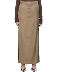 REMAIN Birger Christensen - Brown Suiting Maxi Skirt - Lyst