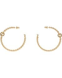 Ferragamo - Twisted Chain Gancini Hoop Earrings - Lyst