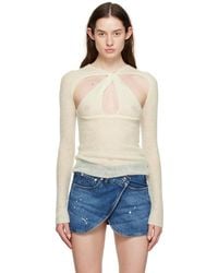 Coperni - Off-white Twisted Cut Out T-shirt - Lyst