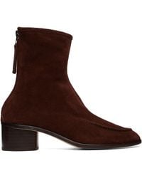 Hereu - Juliol Calf Suede Heeled Boots - Lyst