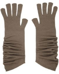 Homme Plissé Issey Miyake - Taupe Cashmere Winter Gear Gloves - Lyst