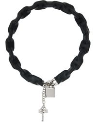 MM6 by Maison Martin Margiela - Black & Silver Cover Necklace - Lyst