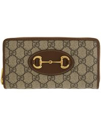 Gucci - Gg Supreme ' 1955' Horsebit Zip Around Wallet - Lyst