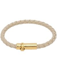 Versace - Bracelet en cuir tressé à méduse - Lyst