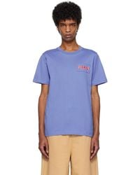 Marni - ブルー ロゴパッチ Tシャツ - Lyst