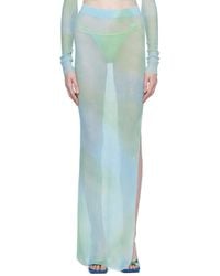 Off-White c/o Virgil Abloh - Blue Tie-dye Midi Skirt - Lyst