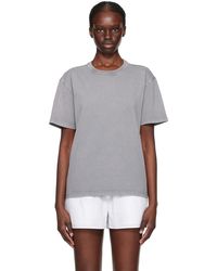 T By Alexander Wang - Gray Faded T-shirt - Lyst