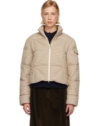 Moncler - Off- Keros Diamond-Quilted Wool Blend Short Down Jacket - Lyst