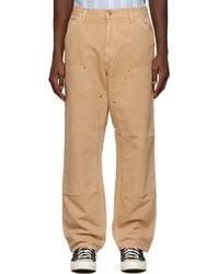 Carhartt WIP Cotton Double Knee Navy Twill Trousers in Blue for 