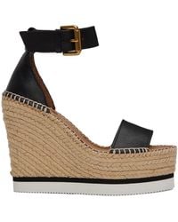 See By Chloé - Black Glyn Espadrille Wedges - Lyst