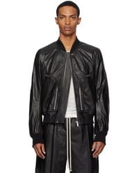 Rick Owens - ブラック Concordians Bauhaus レザー フライト ボンバージャケット - Lyst