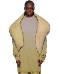 Rick Owens - Moncler + Taupe & Green Down Vest - Lyst