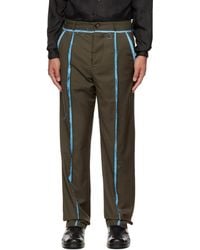 Edward Cuming - Khaki Peek-A-Boo Trousers - Lyst