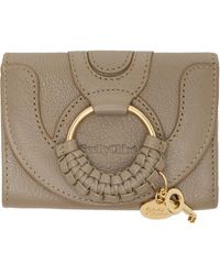 See By Chloé - Gray Hana Compact Wallet - Lyst