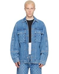Marine Serre - Denim Trucker Jacket - Lyst