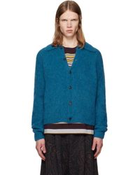Dries Van Noten - Brushed Knit Cardigan - Lyst