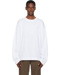 Dries Van Noten - T-Shirt À Manches Longues Blanc - Lyst