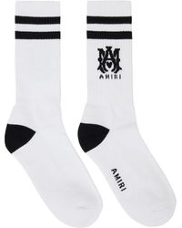 Amiri Ribbed M.a. Athletic Socks - Black