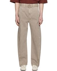 Lemaire - Taupe Twisted Belted Jeans - Lyst