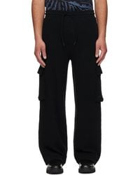 HUGO - Waffle-Structured Cotton Cargo Pants - Lyst