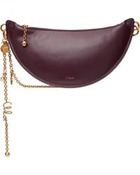 Chloé - Burgundy Soft Leather Mini Icons' Shoulder Bag - Lyst