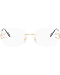 Cartier - 'C De Square Rimless Glasses - Lyst