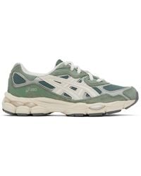 Asics - Green & Off-white Gel-nyc Sneakers - Lyst
