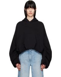 Dries Van Noten - ブラック ドレープ フーディ - Lyst