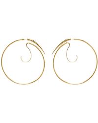 Panconesi - Boucles d'oreilles à anneau surdimensionné deux façons dorées à ornement spina - Lyst