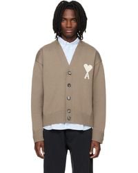 Ami Paris - Wool Ami De Coeur Cardigan - Lyst