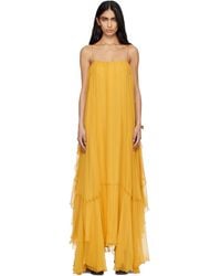 Chloé - Sleeveless Silk Mousseline Maxi Dress - Lyst