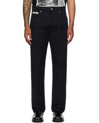 Moschino - Jean Noir À Écusson À Logo - Lyst