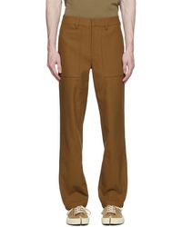 Helmut Lang - Brown Utility Trousers - Lyst
