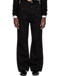 ANDERSSON BELL - Pantalon Ample Noir À Taille Étagée - Lyst
