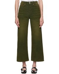 RE/DONE - Green Wide Leg Trousers - Lyst