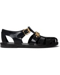 Moschino - Jelly Logo Lettering Sandals - Lyst