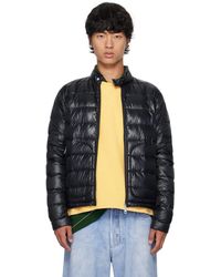 Moncler - Blouson acorus bleu marine rembourré en duvet - Lyst