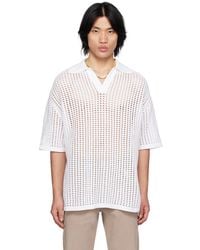 WOOYOUNGMI - White Dropped Shoulder Polo - Lyst