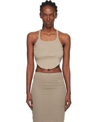 Rick Owens - Taupe Concordians Basic Rib Tank Top - Lyst