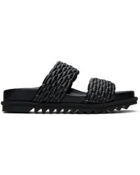Dries Van Noten - Black Leather Braided Sandals - Lyst