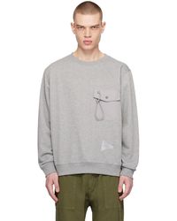 and wander - Pull molletonné gris édition gramicci - Lyst