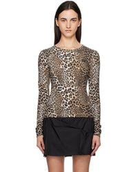 Ganni - Rib Long Sleeve T-Shirt - Lyst