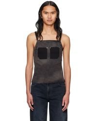 Dion Lee - Black Rivet Pocket Tank Top - Lyst