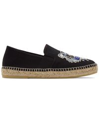KENZO Espadrilles noires Classic Tiger