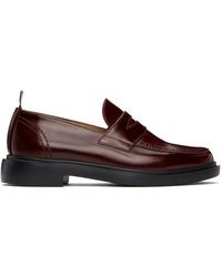 Thom Browne - Burgundy Classic Penny Loafers - Lyst